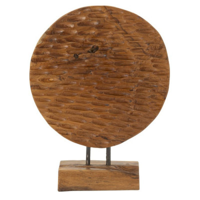 SCULTURA COIN IN TEAK RICICLATO CM 30X15,5X40 (PEZZI UNICI - NON RIP. IN SERIE)