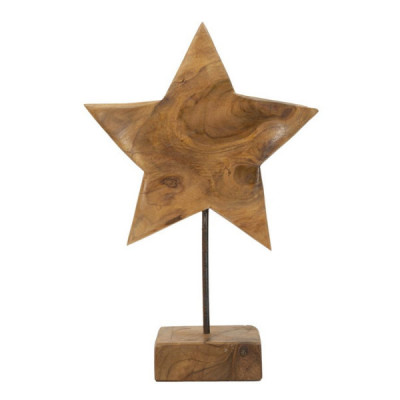 SCULTURA STELLA IN TEAK RICICLATO CM 28X12X42 (PEZZI UNICI - NON RIP. IN SERIE)