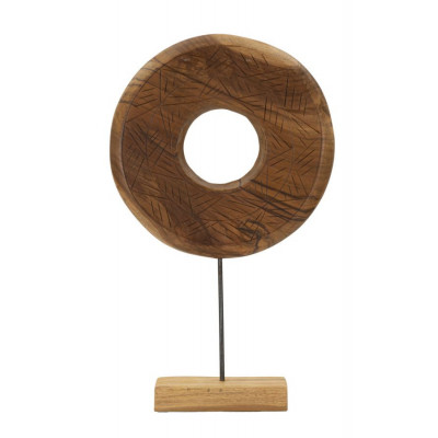 SCULTURA DORAT IN TEAK RICICLATO CM 35X10X58 (PEZZI UNICI - NON RIP. IN SERIE)