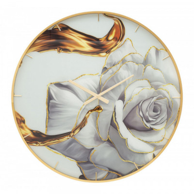 OROLOGIO GLASS ROSE CM Ø 80X5