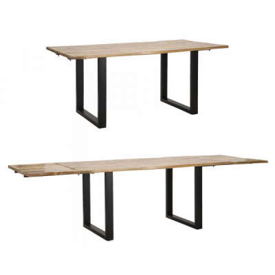 TAVOLO DA PRANZO EDGE ALL. CM 180X90X77-LUNGHEZZA TOTALE 280 (LEGNO DI MANGO)