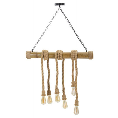 LAMPADARIO BAMBOO/ROPE CM 80X15X120