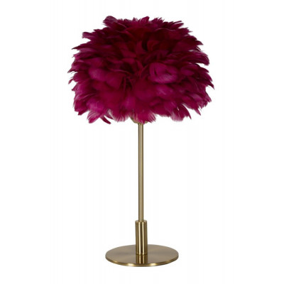 LAMPADA DA TAVOLO BALL FEATHER BORDEAUX CM Ø 30X50